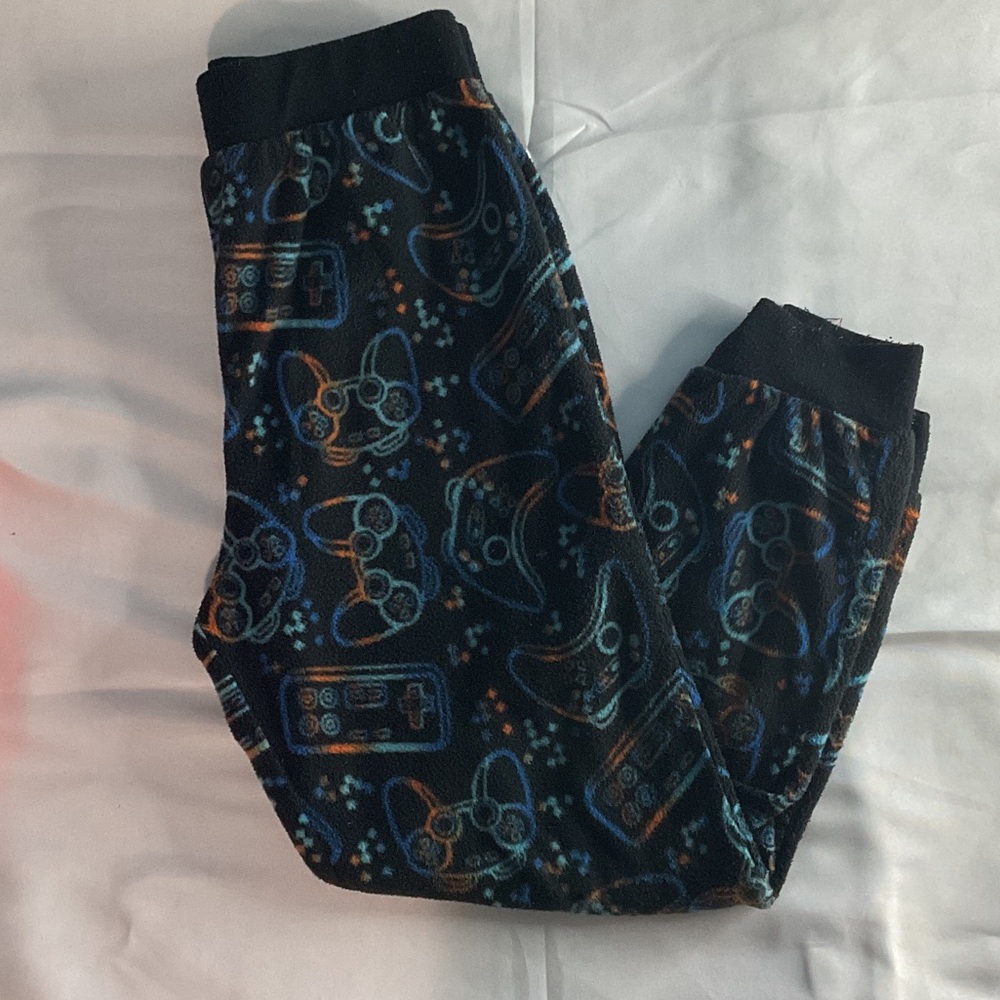 Black and Blue Gaming Print Pajama Pants